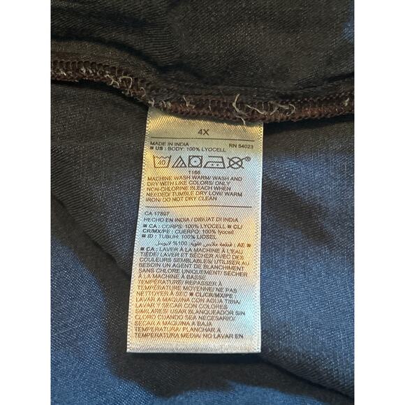 NWT Old Navy Plus Size Lightweight Blue Dress Bottom Ruffle Smocking Size 4X - Picture 5 of 6